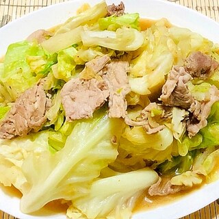 キャベツと豚肉の味噌辛炒め